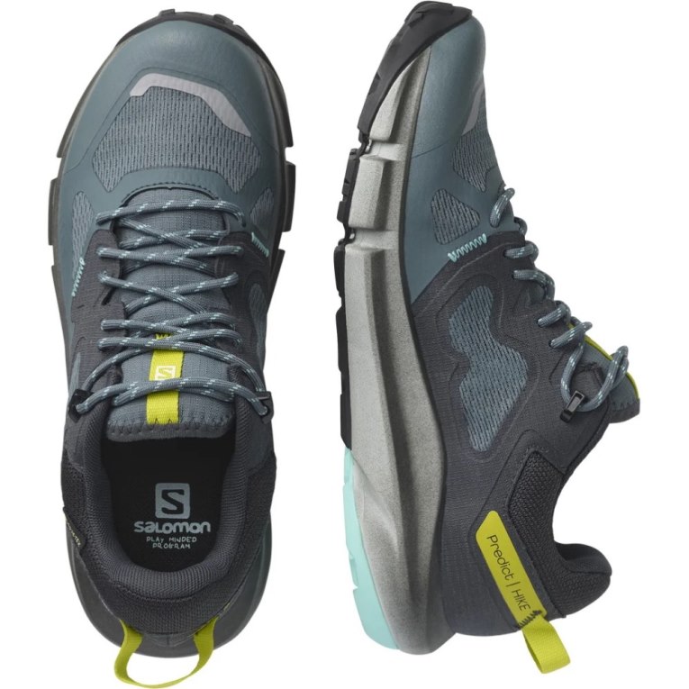 Dark Grey / Turquoise Salomon Predict Hike GTX Women's Hiking Shoes | IE BD8539